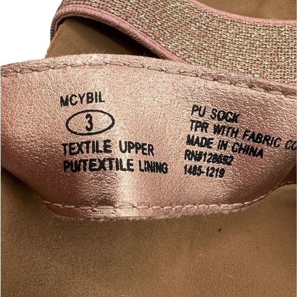 Madden Girl Rose Gold Shimmer Jimmie Platform Espadrille Sandals Size 3 Girl’s - Picture 4 of 10